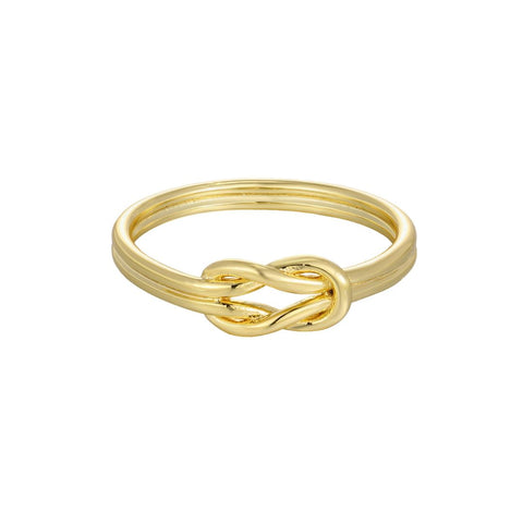 14k Gold Plated Double Knot Ring