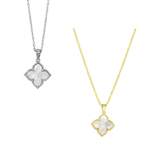 Flower Mother of Pearl Necklace Set