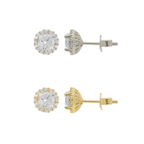 Crystal Halo Earrings Set
