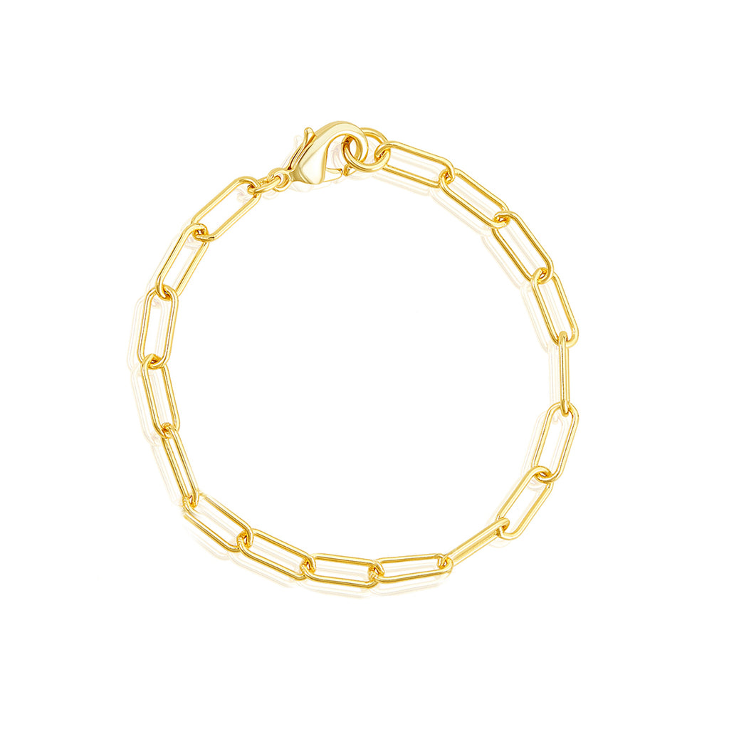 Chunky Paper Clip Chain Bracelet gold