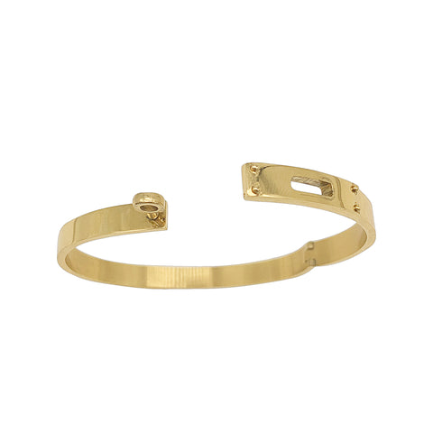 Lock Bangle Bracelet gold