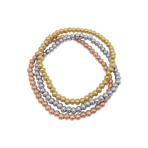 Trio Ball Bracelet gold rose gold silver