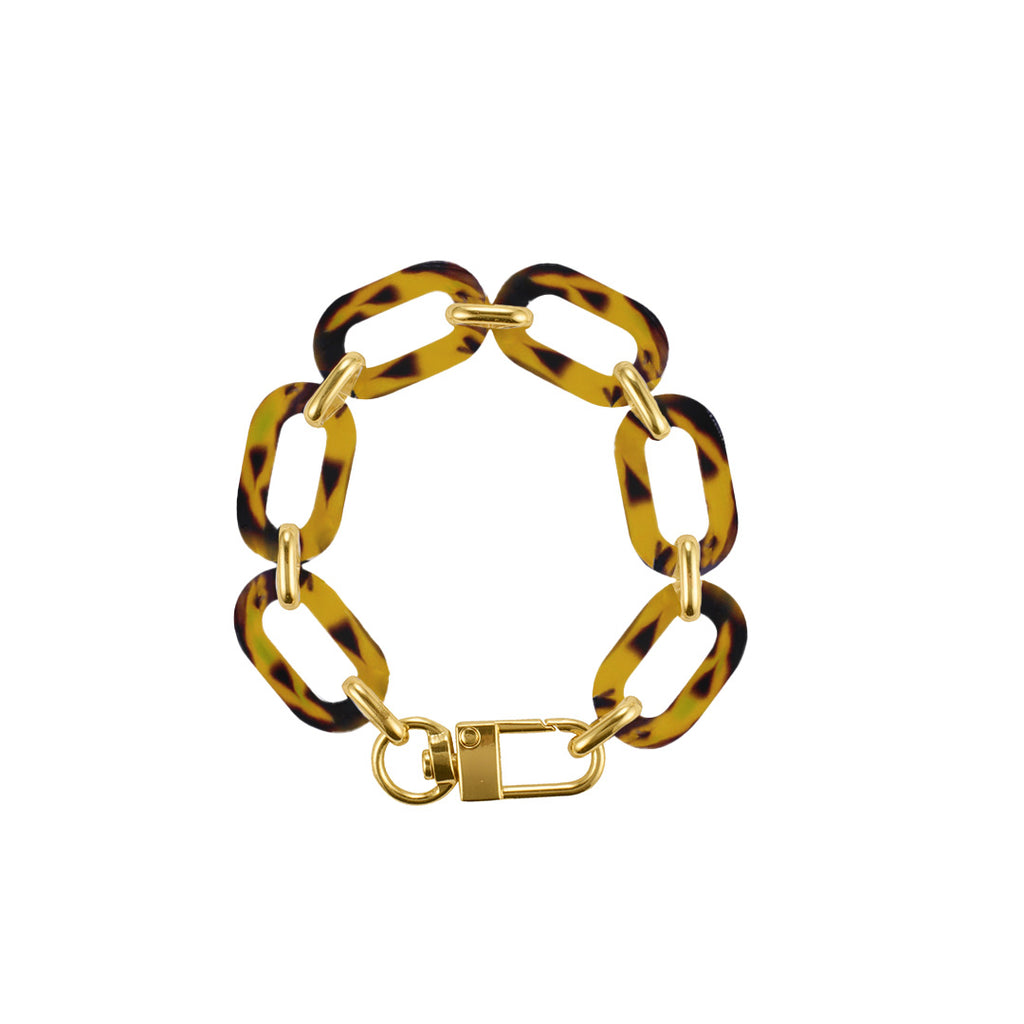 Tortoise Shell Lock Bracelet gold