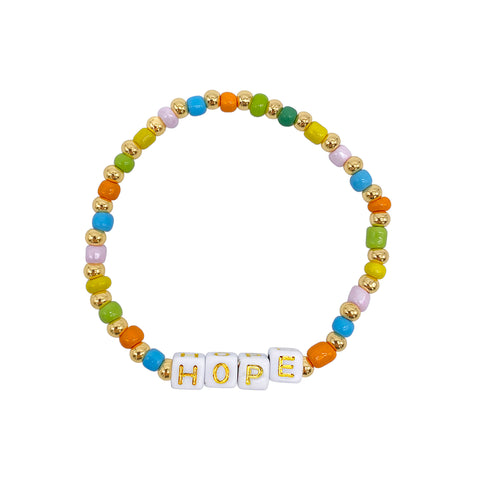 Stretch Multicolor "Hope" Bracelet gold