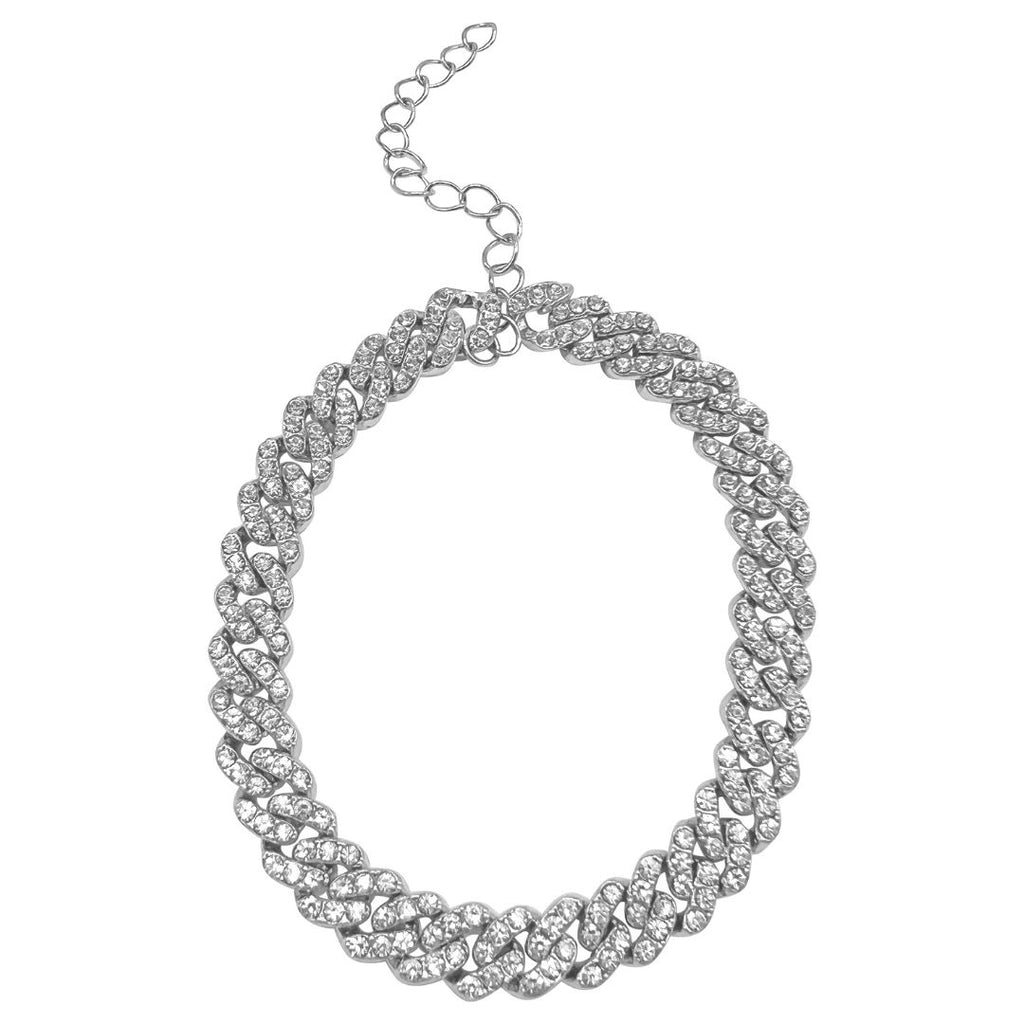 Edgy Pave Cuban Chain silver