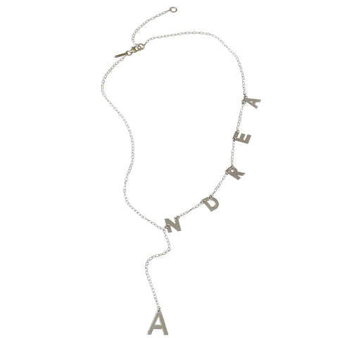Customizable Lariat Necklace silver gold