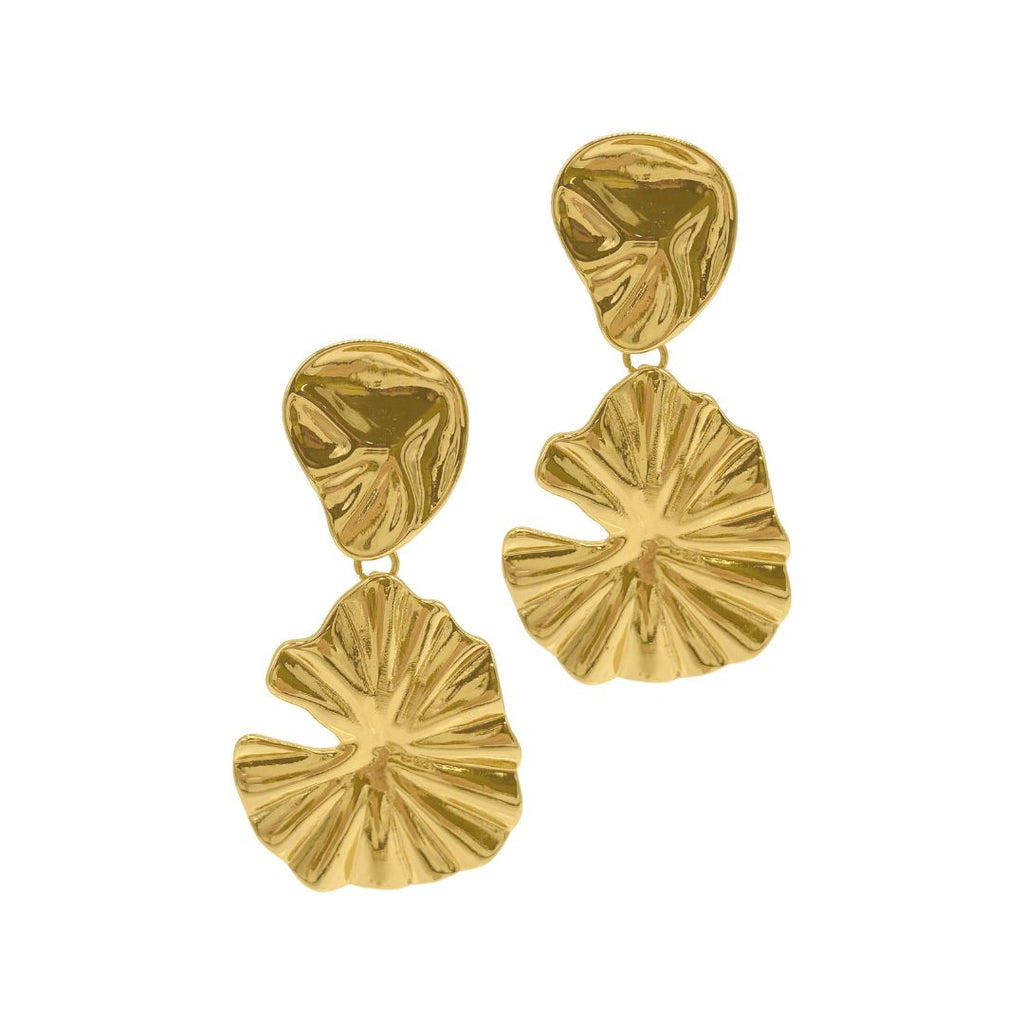 Multi Shape Drop Earrings gold
