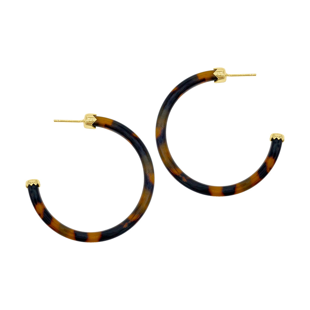 Tortoise Shell Hoops