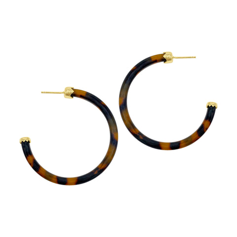 Tortoise Shell Hoops