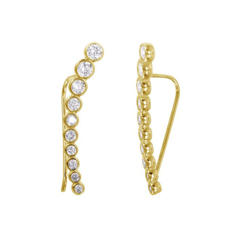 Herkimer diamonds Single ear climber – ShAnho jewelry