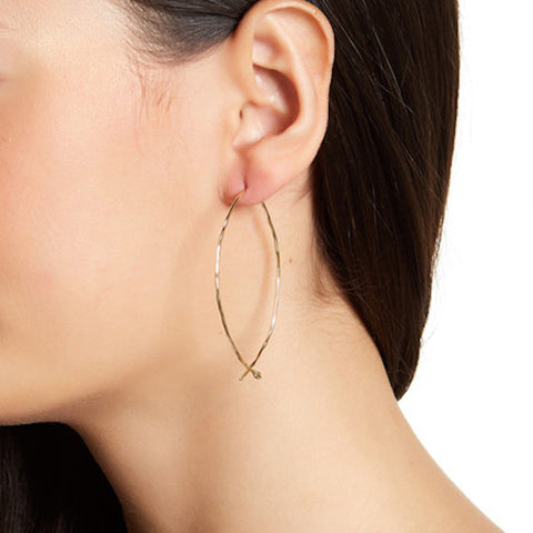 Wire Threader Earrings silver gold