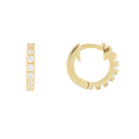 Mini Huggie Hoop Earrings silver gold