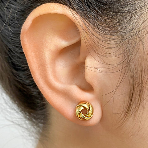 Knot Earrings silver gold