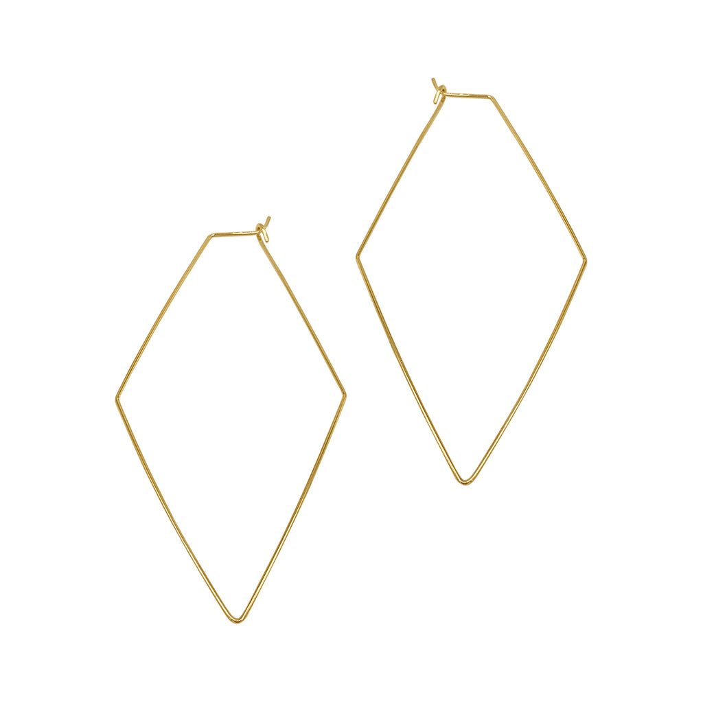 Geometric Hoops gold