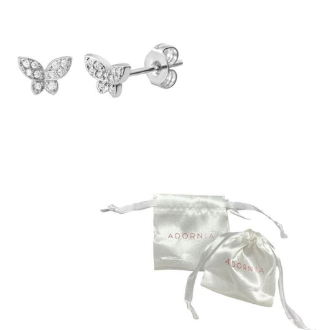 Butterfly Stud Earrings silver