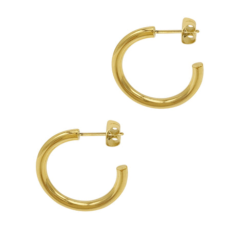 Tube Hoops gold