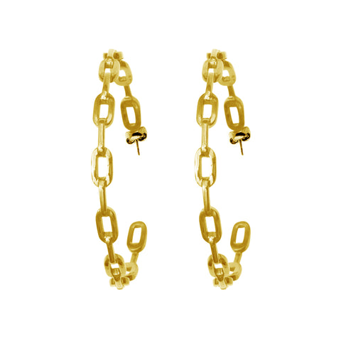 Link Hoop Earrings gold