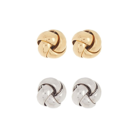 Adornia Knot Earrings silver gold – ADORNIA