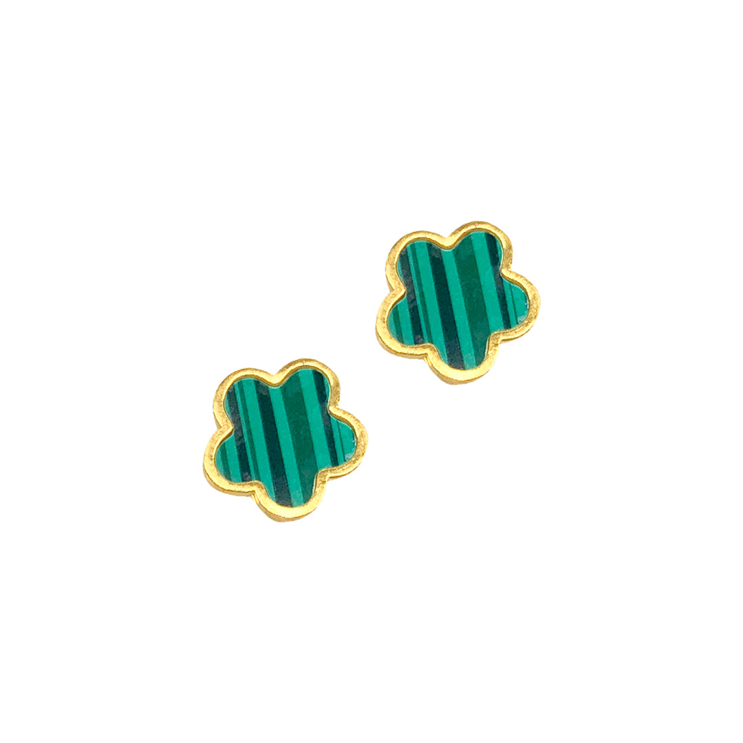 イヤリング Wilhelmina Garcia Gold Clover Stud Earring / BLM031-Green Clover Studs – Wilhelmina Garcia