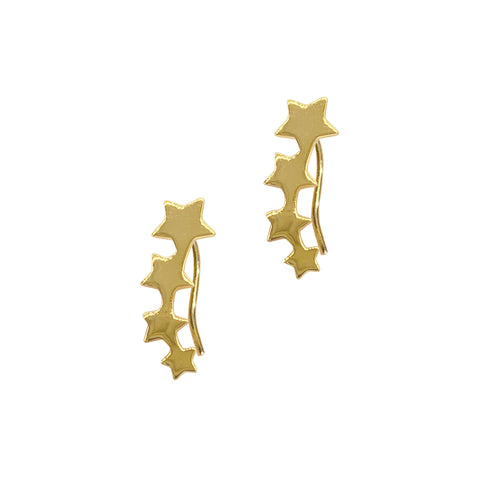 Star Climber Earrings gold