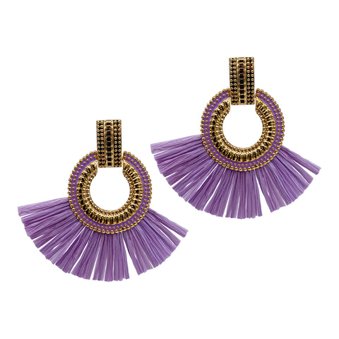 Lilac Fan Earrings gold