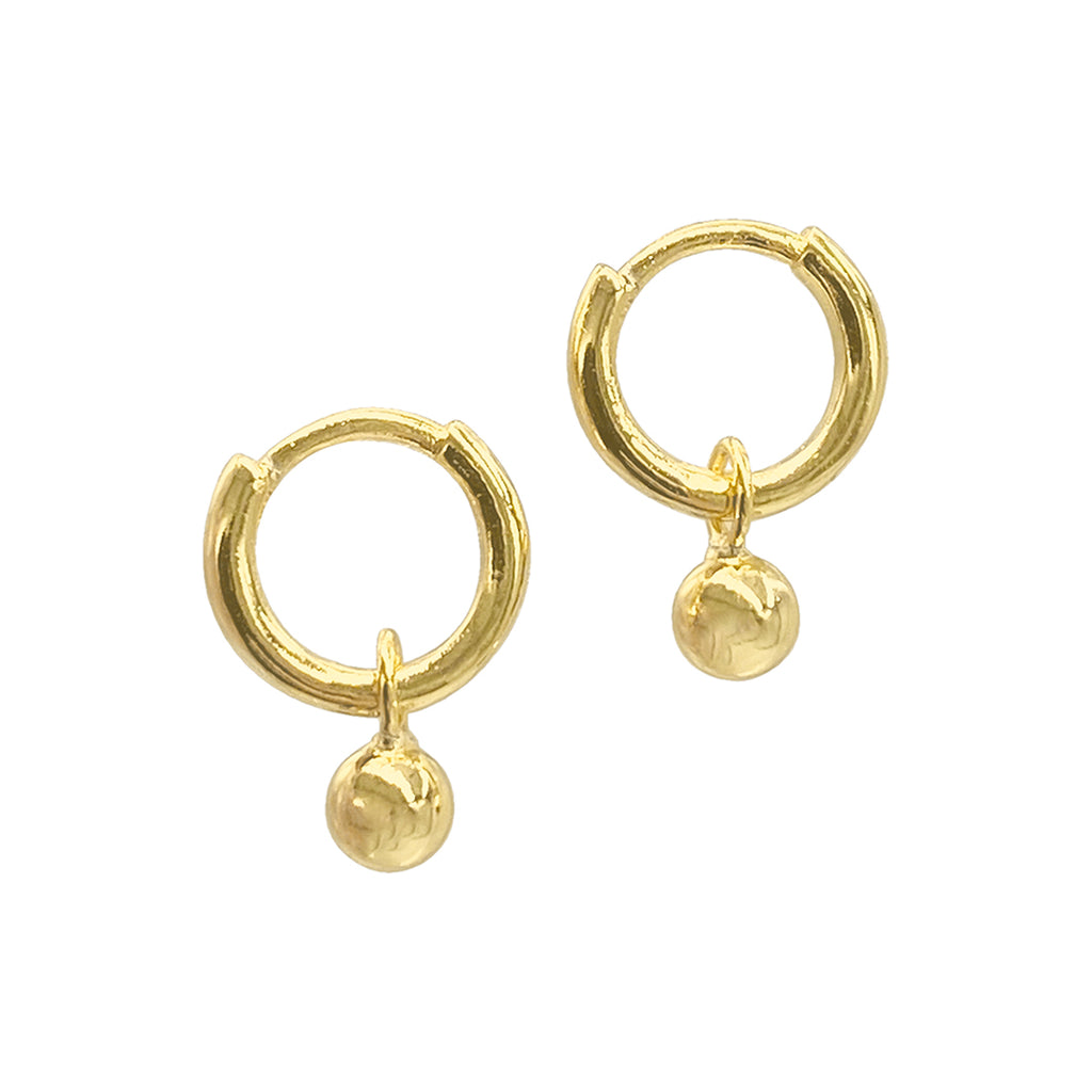 Ball Huggie Earrings gold
