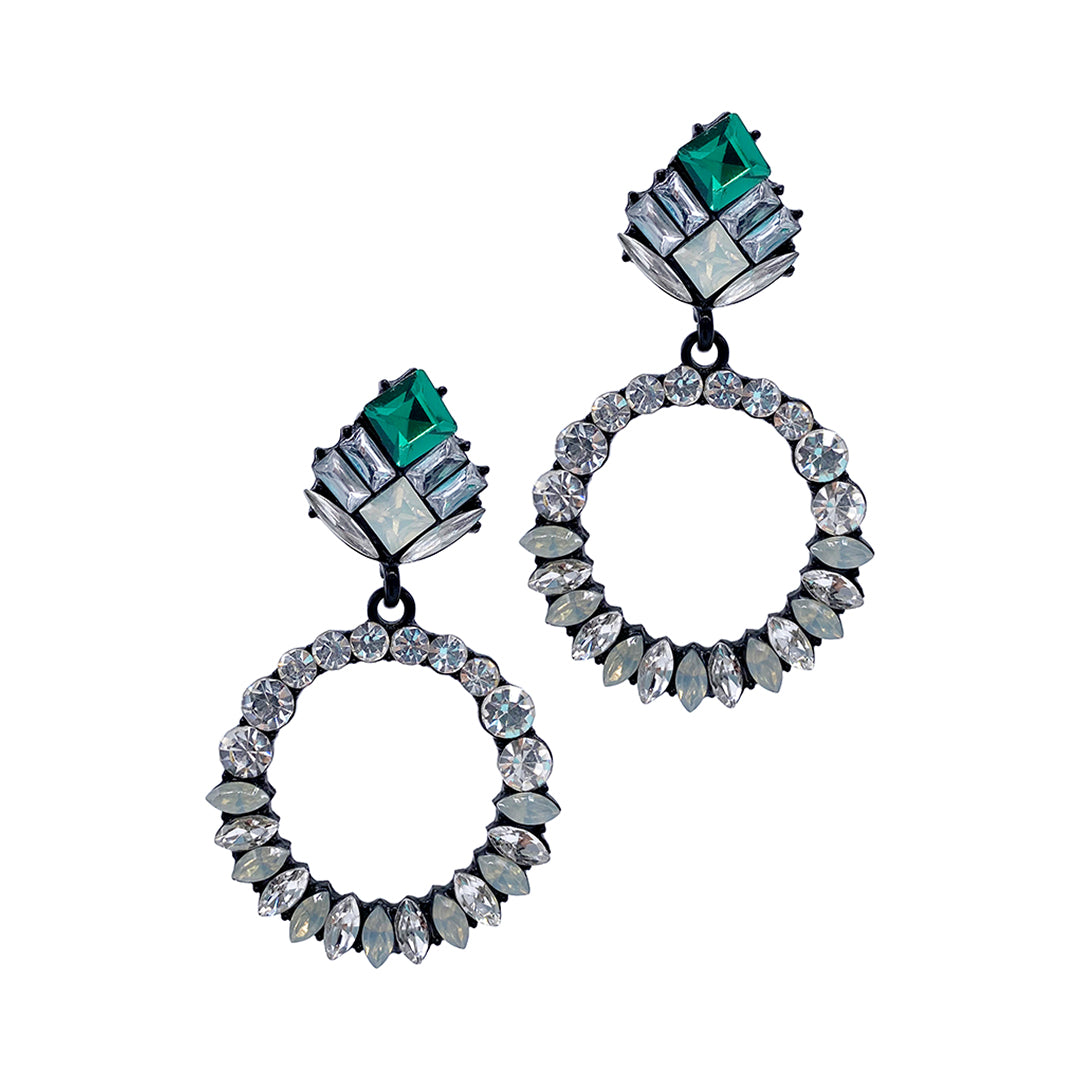 Adornia Crystal Linear Drop Earrings silver – ADORNIA