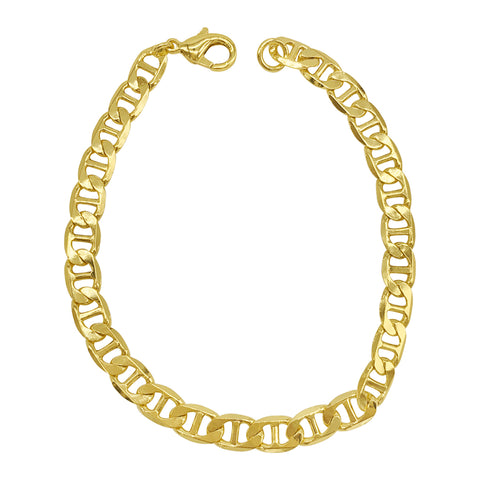 7mm Mariner Chain Bracelet 9" gold