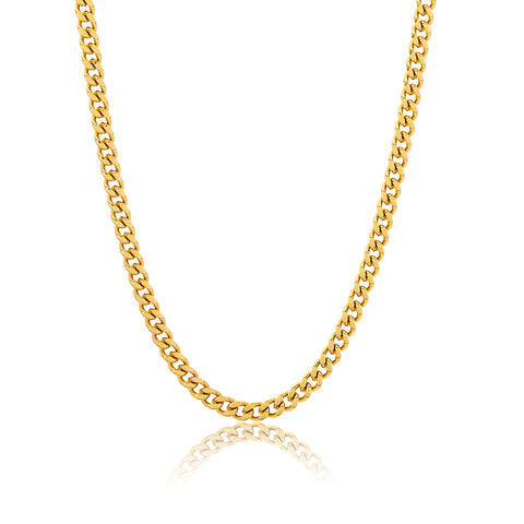 24" 5mm Cuban Boyfriend Chain silver gold