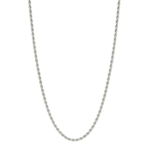 24" 3mm Rope Chain Necklace silver gold