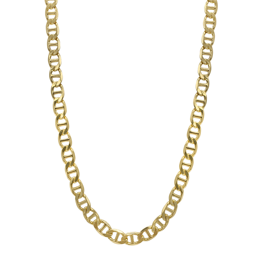 2.1mm Mariner Chain Necklace in Hollow 14K White Gold - 18