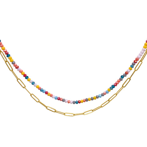 Wide Curb Chain Necklace gold – ADORNIA