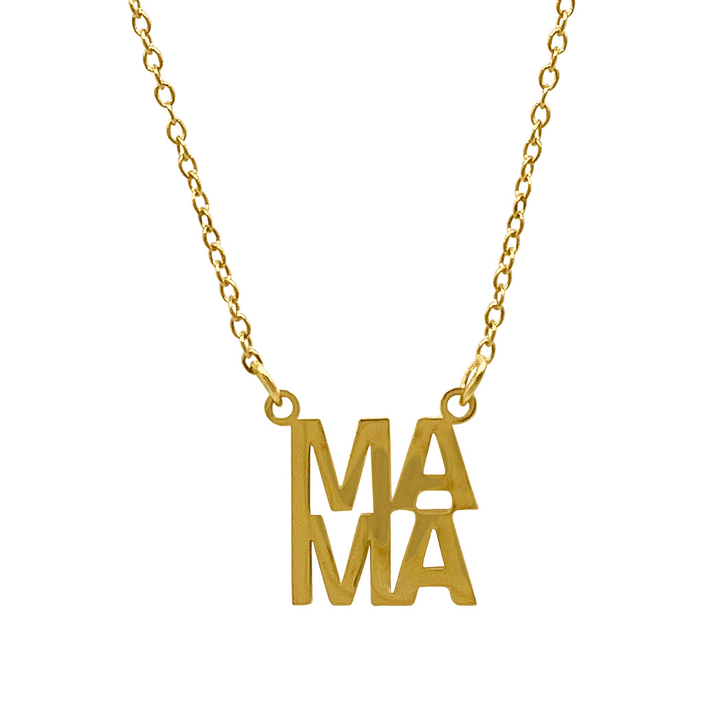 Block Mama Necklace gold