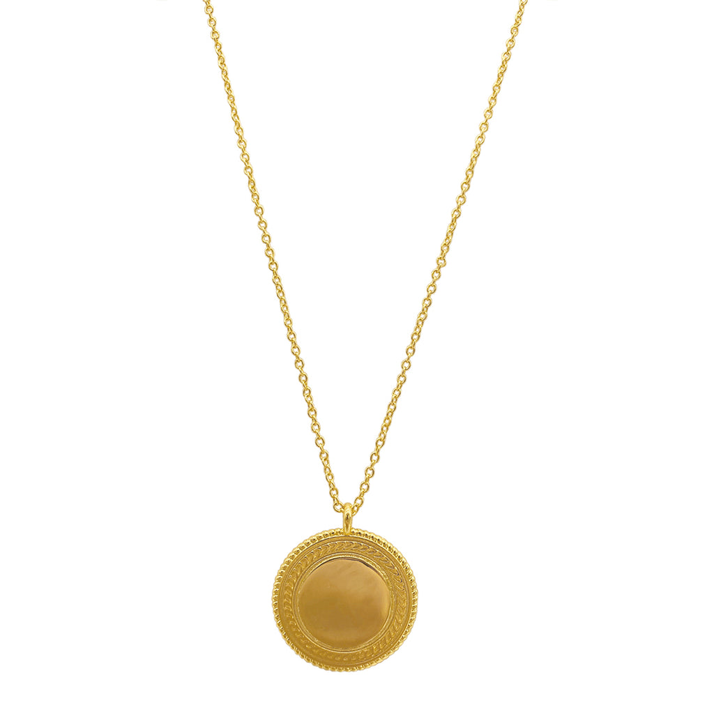 Roman Disc Necklace gold