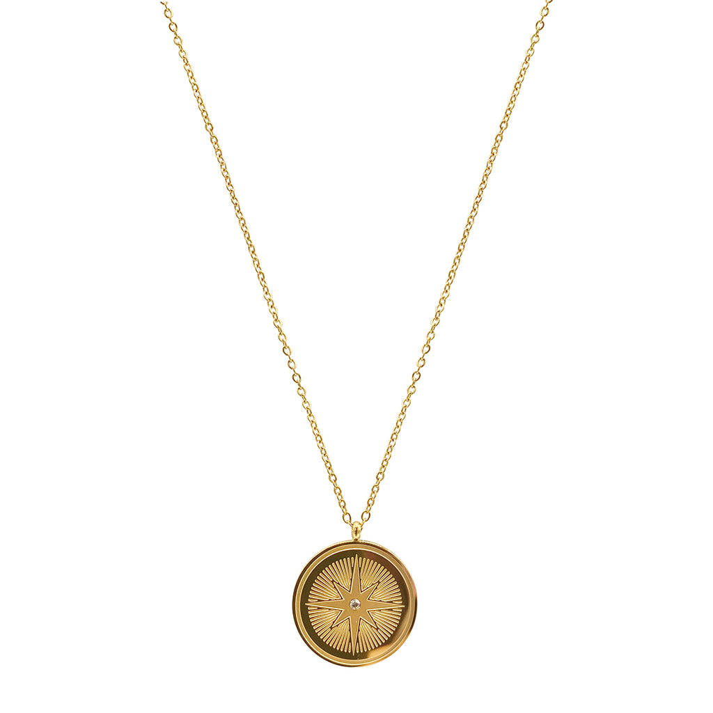 Star Compass Necklace gold