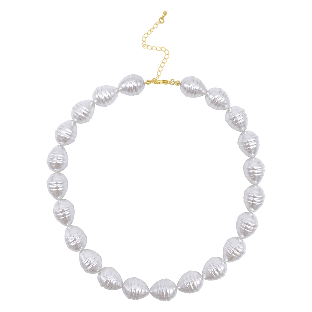White Oversized Pearl Necklace | Fresco Furnishings
