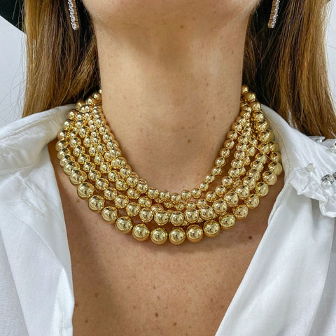 5-Layer Ball Necklace gold
