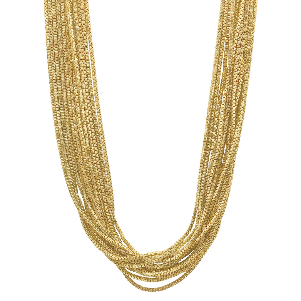 Multi Strand  Necklace gold