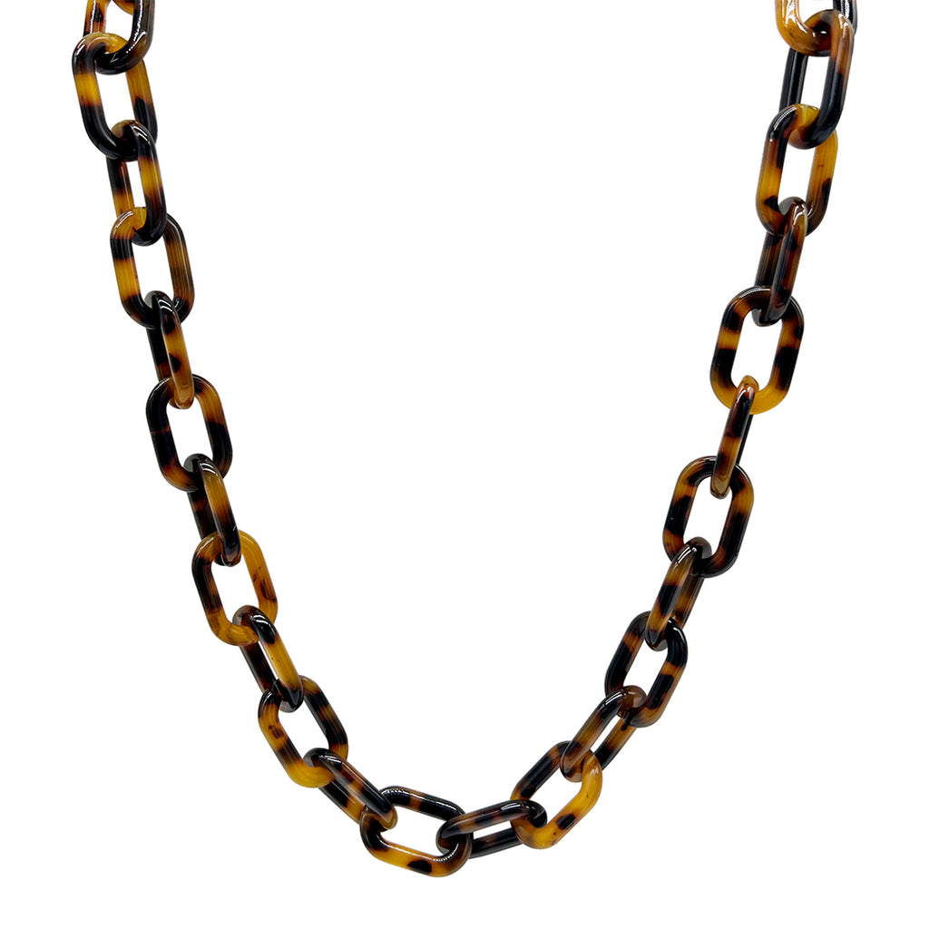 Tortoise Shell Link Necklace gold