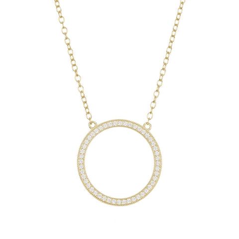 14k Gold Plated Circular Necklace