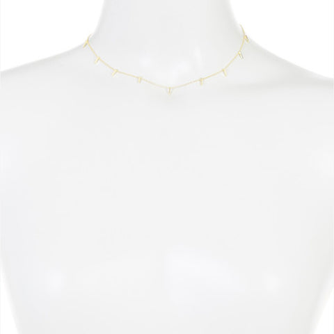 Multi Bar Layering Necklace silver gold