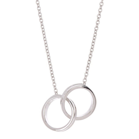Interlocking Circles Necklace silver