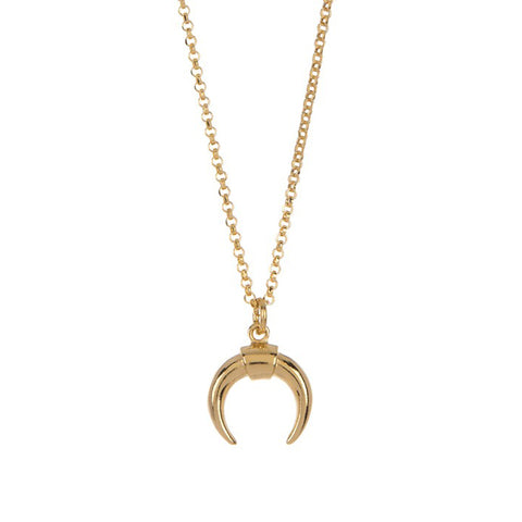 Horn Necklace silver gold