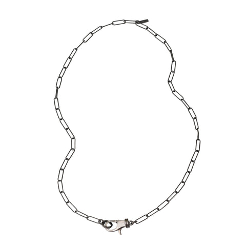 Lock Paper Clip Chain Link Necklace silver gold