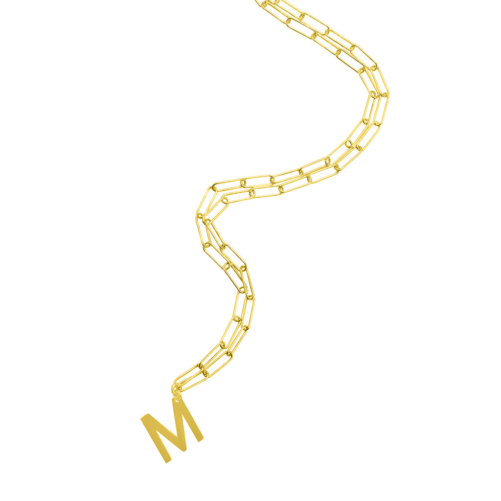 Adornia Paper Clip Link with Exposed Crystal Lock Necklace silver gold –  ADORNIA