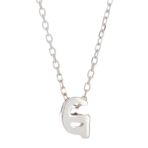 Mini Initial Pendant Necklace silver gold