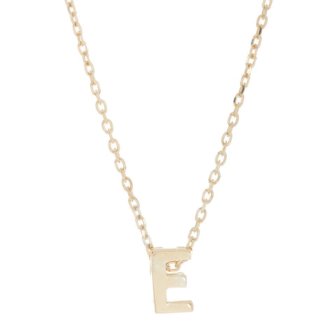 Mini Initial Pendant Necklace silver gold