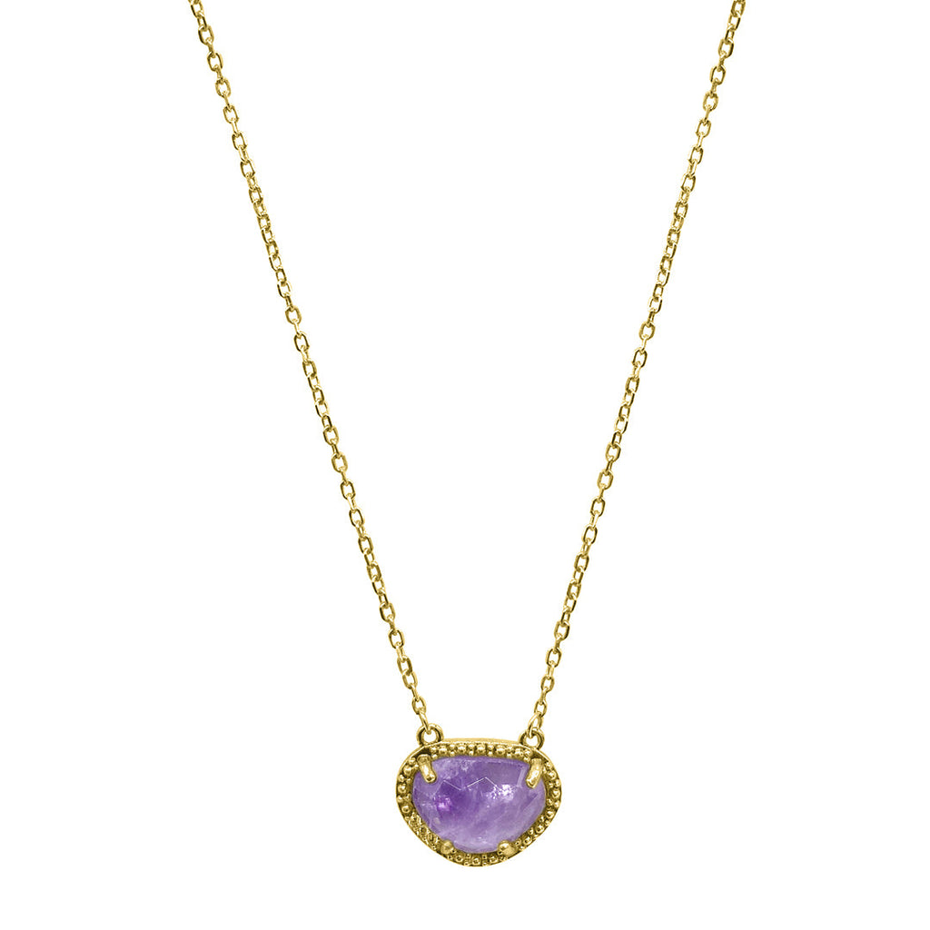 Purple Amethyst Necklace : February Birthstone - Danique Jewelry