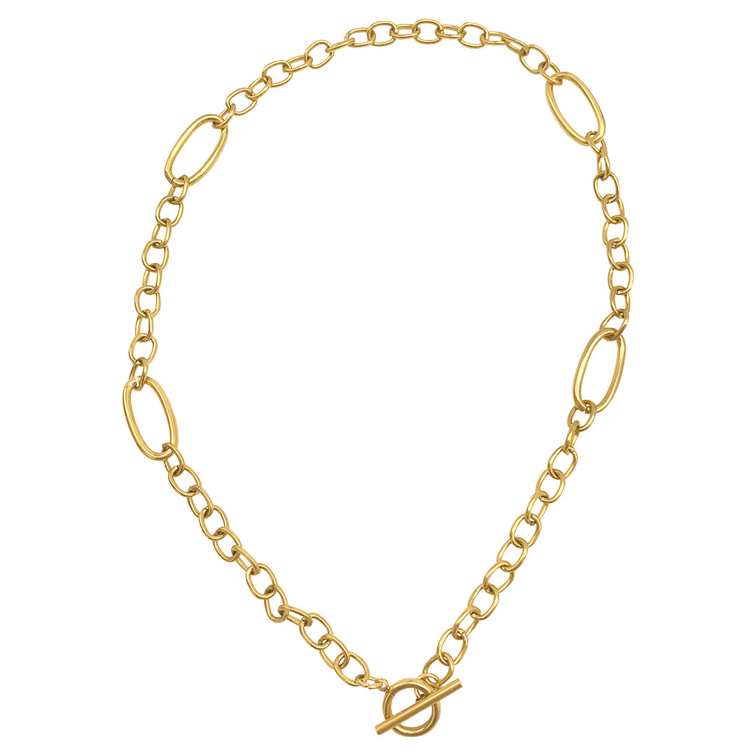 14k Gold Filled Lock Necklace Toggle Clasp Necklace Lock 