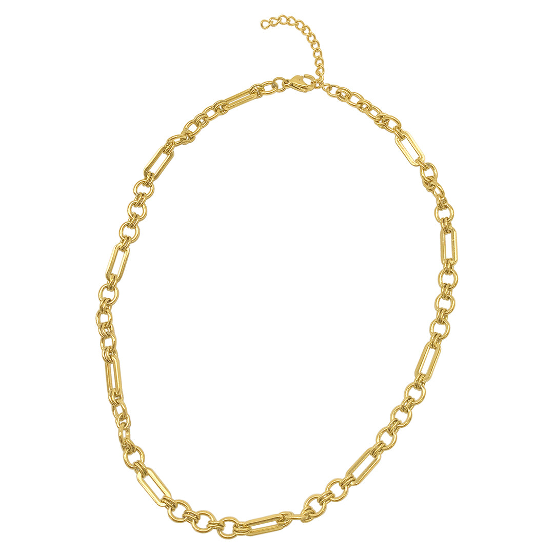 Macy's 18 Two-Tone Open Curb Link Chain Necklace in Solid 14k
